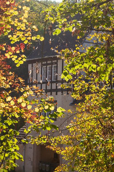 Autumn atmosphere with half-timbered house in Saaleck by Torsten Krüger