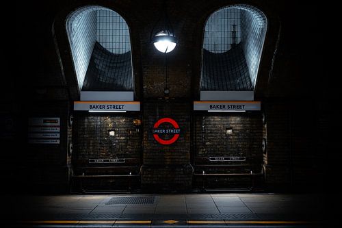 Ouderwets metrostation Baker street