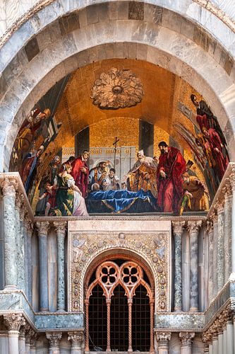 Détail du palais des Doges sur la place Saint-Marc à Venise