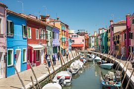 Venise, Burano, l'île colorée.