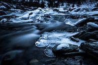 Bevroren rivier Isel - Umbaltal - osttirol - Oostenrijk van Felina Photography thumbnail