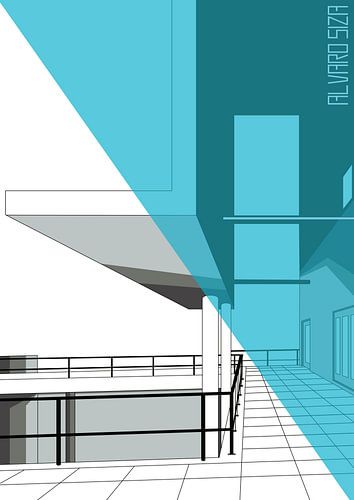 Alvaro Siza 6 - Hellblaues Dreieck