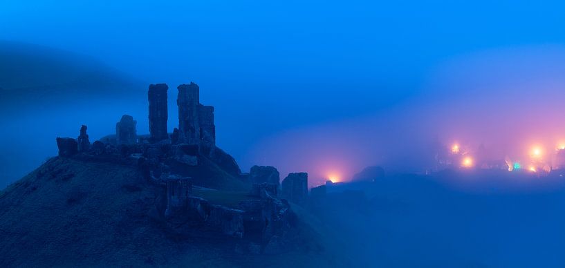 Fog around Corfe Castle by Ron Buist