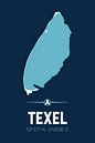 Texel | Design-Landkarte | Insel Silhouette von ViaMapia Miniaturansicht