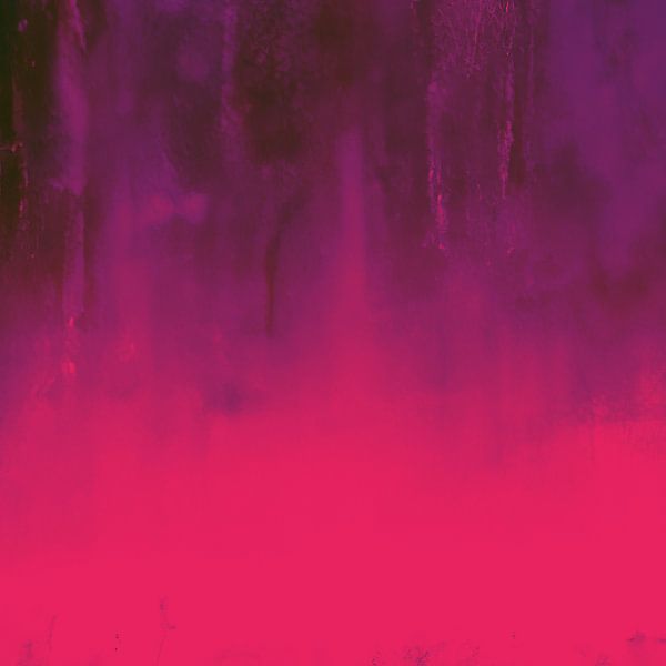 Modern abstract in neon roze en paars van Studio Allee