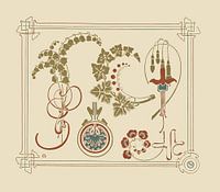 Abstract design based on flowers and leaves (1900) de Alphonse Mucha