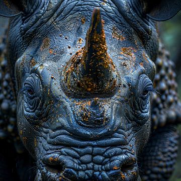 Le regard mystique d'un Rhinocéros sur Geoffrey