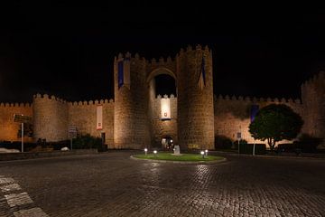 Medieval gate in city wall of Avila, Spain by Joost Adriaanse