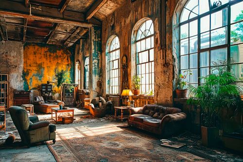 Verlassenes Vintage-Loft – Nostalgisches Urban Artwork