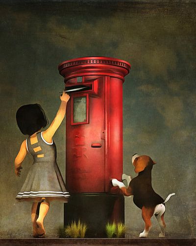 Kinderen Kunst: Een brief samen posten