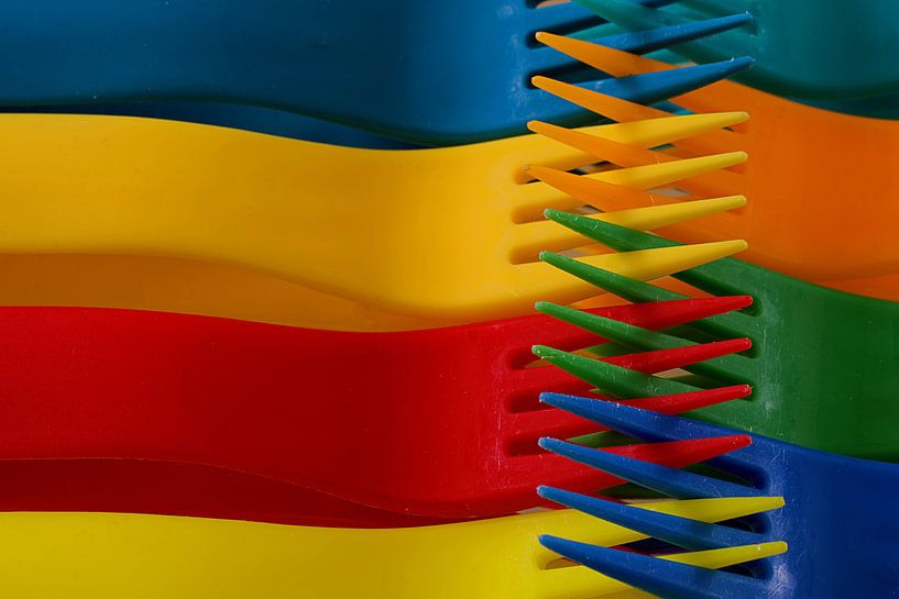 coloured cutlery by joyce kool