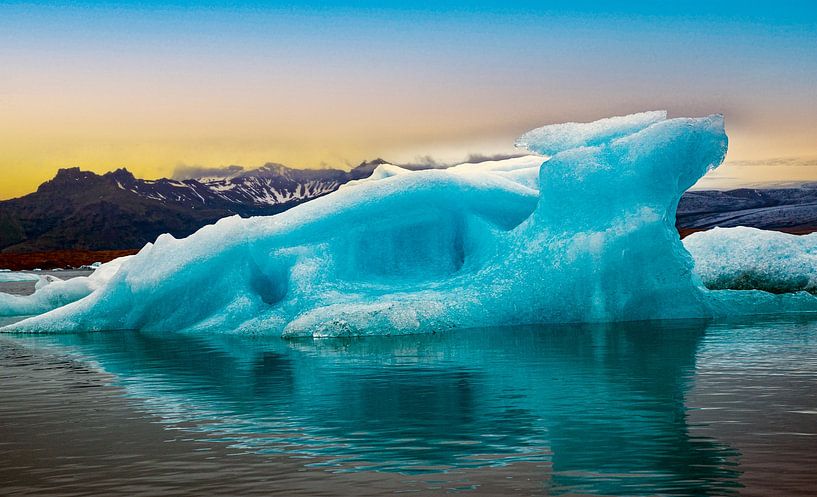 Banquise sur un lac glaciaire en Islande par Jan Fritz