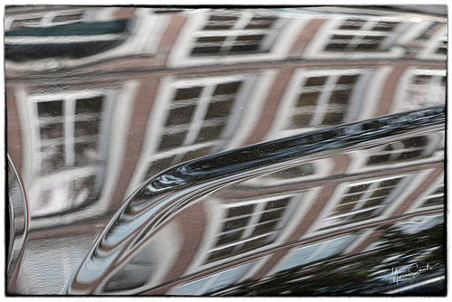 Spiegelung des Autos
