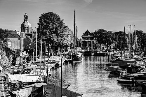 Haven van Dordrecht Nederland Zwart-Wit
