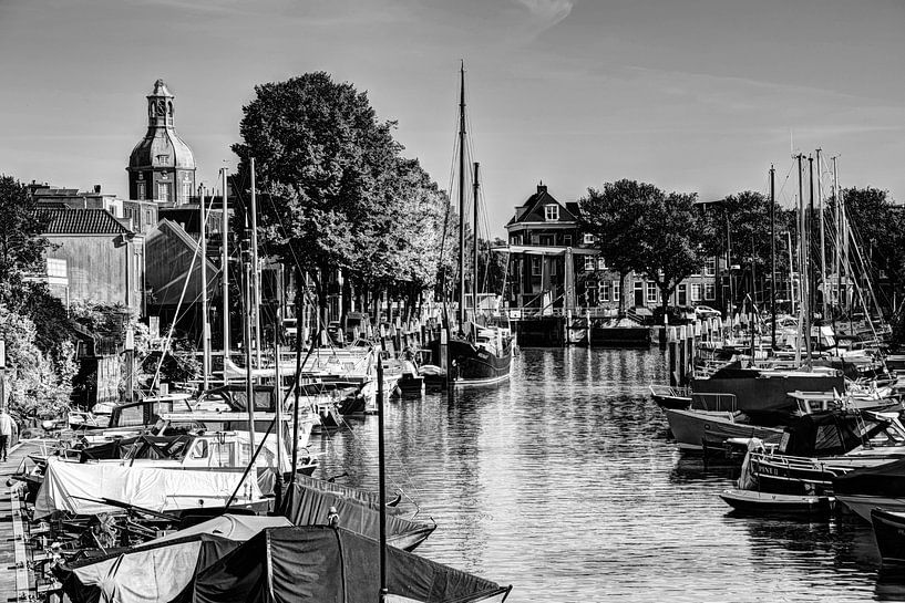 Port de Dordrecht Pays-Bas Noir et blanc par Hendrik-Jan Kornelis
