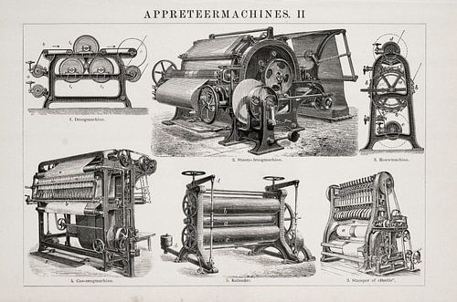 Vintage gravure Appreteermachines II