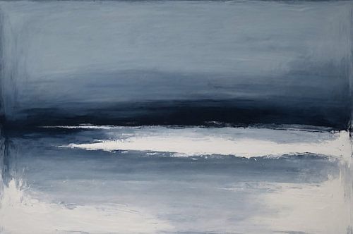 Abstract landschap met sneeuw