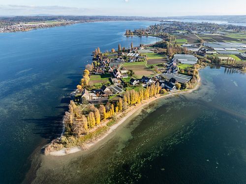 Het eiland Reichenau in de herfst