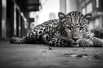 Leopard in der Stadt von BlackPeonyX