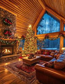 Cozy Christmas Living Room with Festive Cheer ?✨