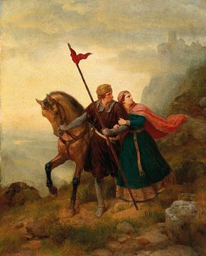 Walther en Hildegund Fleeing, Karl Friedrich Lessing...