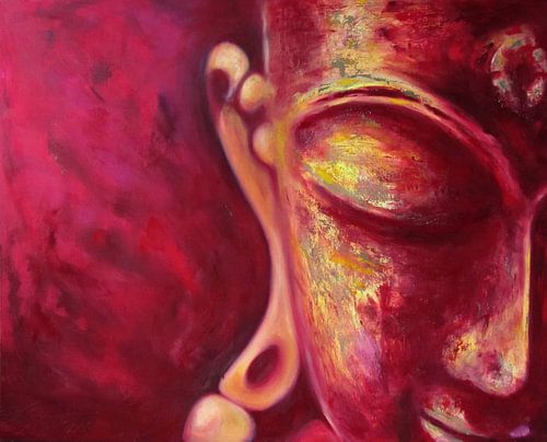 Buddha, Rot - Original by Michael Ladenthin