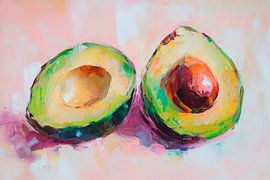 Portrait d'avocat aux couleurs douces sur Poster Art Shop