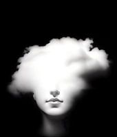 Kopf in der Wolke