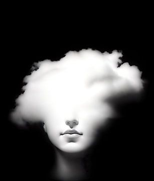 Kopf in der Wolke von Dreamy Faces