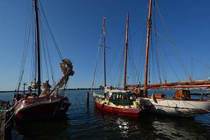 nostalgische Schiffe im Hafen Altefähr