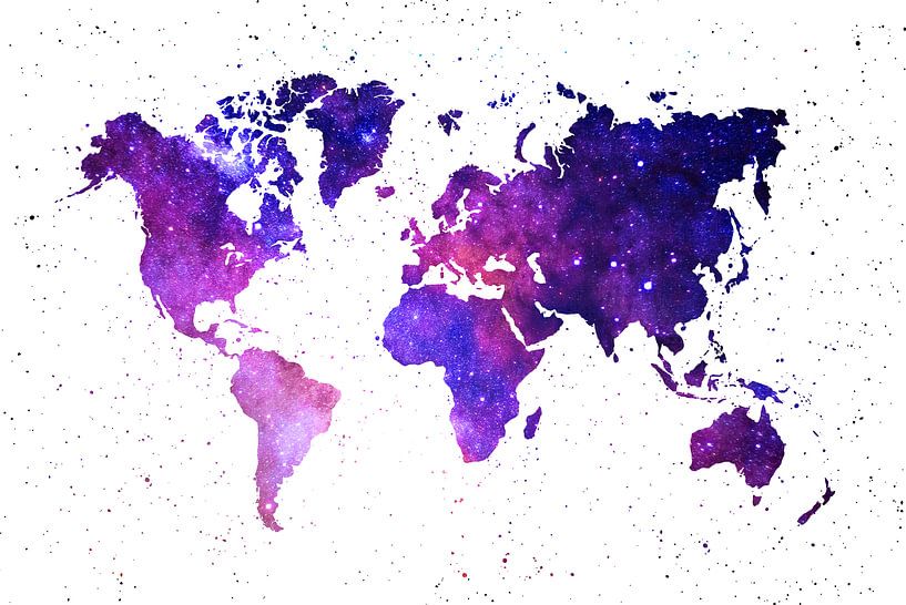 World Map Galaxy by Ms Sanderz