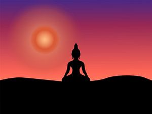 Paysage avec Bouddha