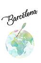 Barcelona auf dem Globus by Green Nest thumbnail