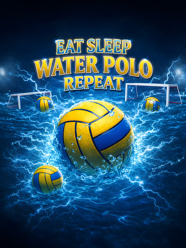 Eat Sleep Water Polo Retro