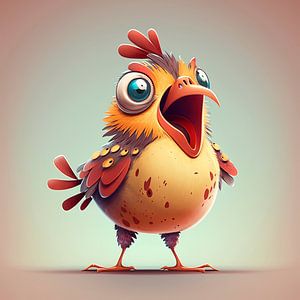 Oiseau fou cartoon