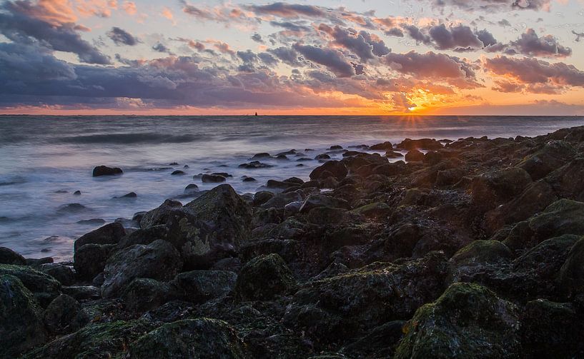 zonsondergang bij het Windorgel, Vlissingen by Robin Hardeman