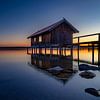 Coucher de soleil sur le lac Ammersee sur Hans-Bernd Lichtblau
