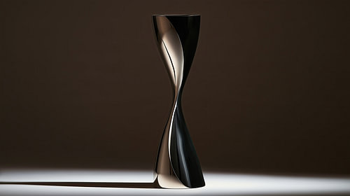 Sculpture moderne en forme de sablier