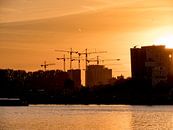 Sunset Skyline Rotterdam van 24 liquidmedia thumbnail