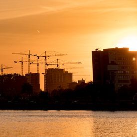Sunset Skyline Rotterdam by 24 liquidmedia