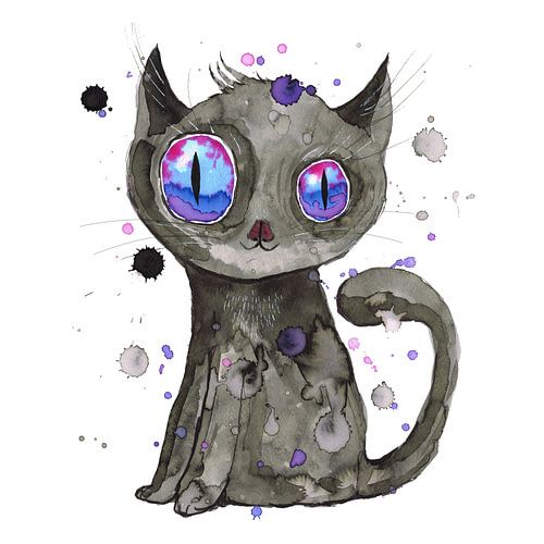 Schattig zwarte kitten