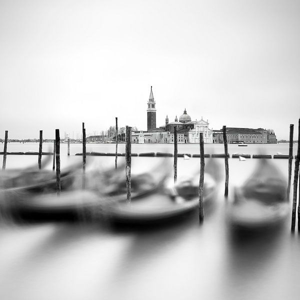 San Giorgio et les gondoles par Stefano Orazzini