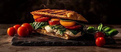 Mediterrane sandwich met verse groenten