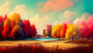 Bunte Herbstlandschaft. Teil 1