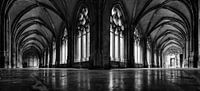 De Kloostergang in de Pandhof van de Domkerk te Utrecht (panorama) van André Blom Fotografie Utrecht thumbnail