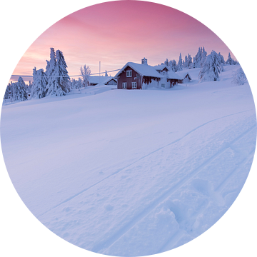 Zonsondergang in Lillehammer van Rob Kints