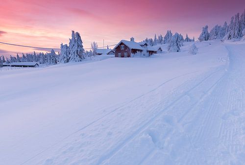 Zonsondergang in Lillehammer