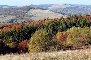 Blick vom Kreuzberg in Richtung Wasserkuppe / Rhön