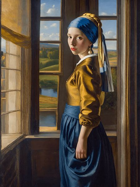 Inspired by Johannes Vermeer's Girl with a Pearl Earring by Jolique Arte