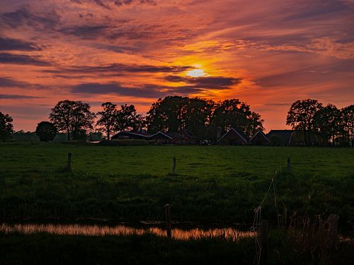 Sonnenuntergang in Twente